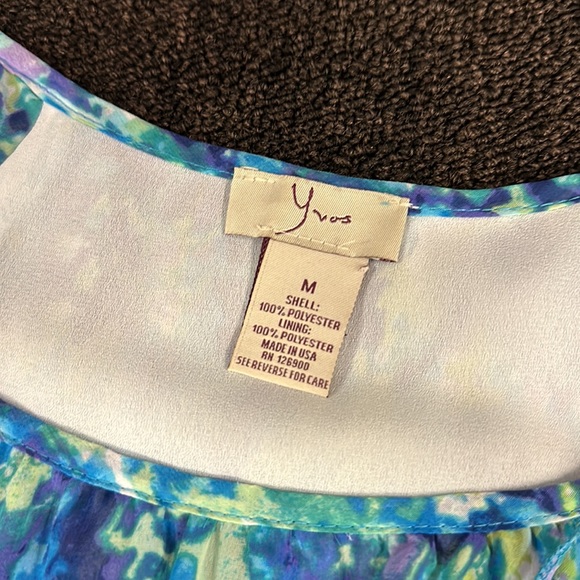 Blue Abstract Flower Flutter Blouse + Sandals *SET* - Picture 9 of 16